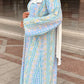 Kimono abaya cristal bleu femme vue de face — pièce luxe mariage fiançailles Aid