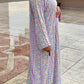 Kimono abaya cristal violet femme vue de profil — silhouette cérémonie mode modeste